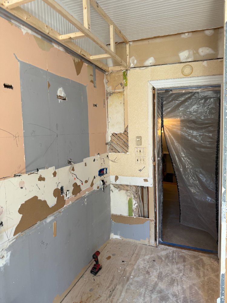 Kitchen demolition with electrical rough-in work in Northwest Washington, D.C.