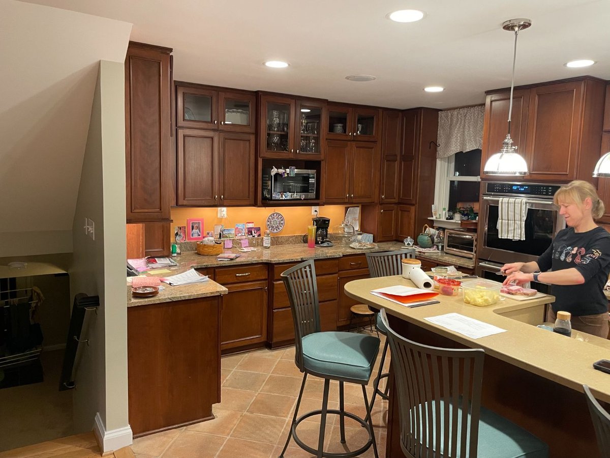 Before view of a traditional kitchen slated for a full kitchen remodel in Bethesda, MD.
